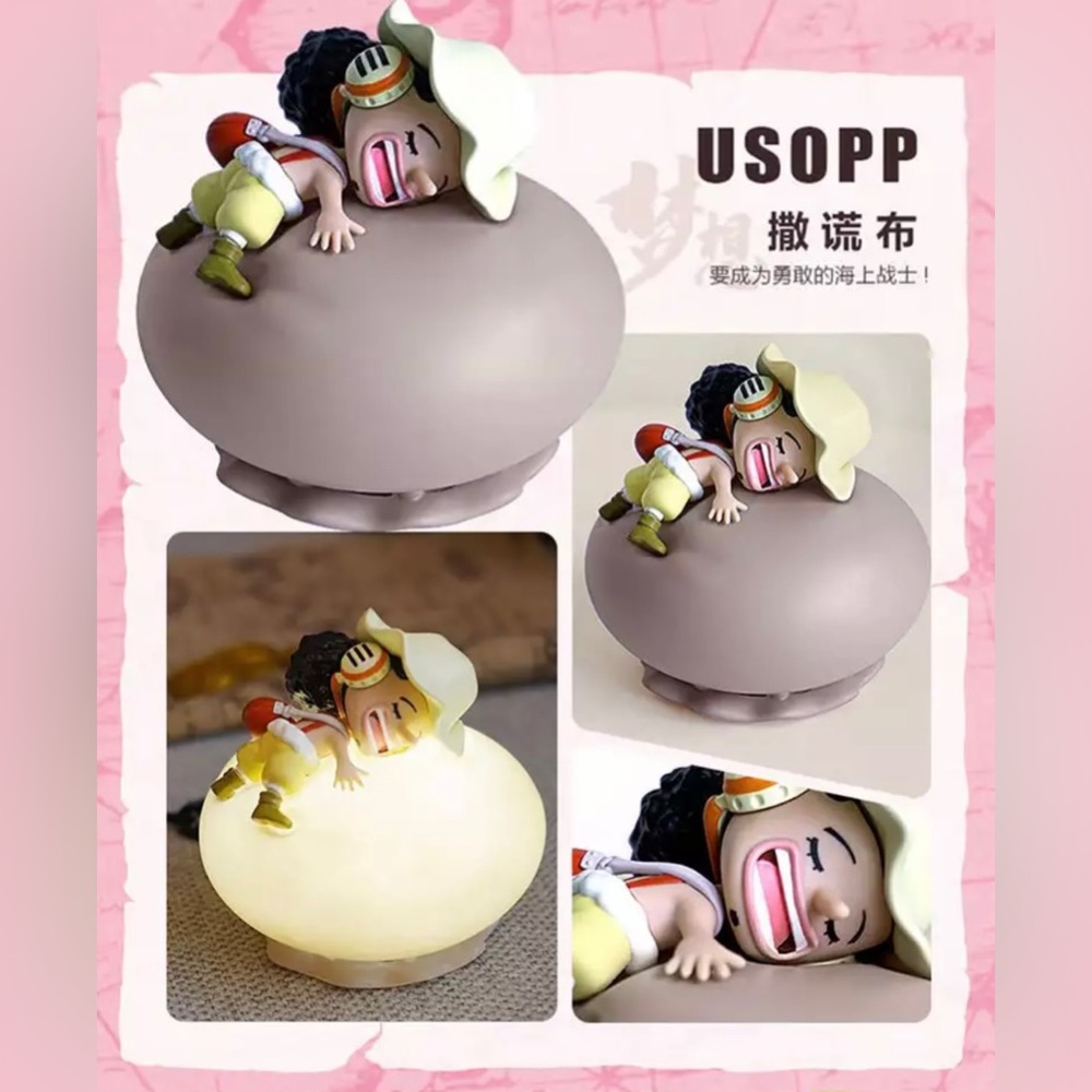 NEW One Piece Usopp Night Light Figure Lamp Bedside LED Light Rechargeable